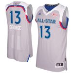 Men's Adidas Indiana Pacers #13 Paul George Authentic Gray 2017 All Star NBA Jersey